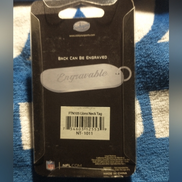 Siskiyou Sports Official NFL Detroit Lions Necktag - Picture 2 of 2